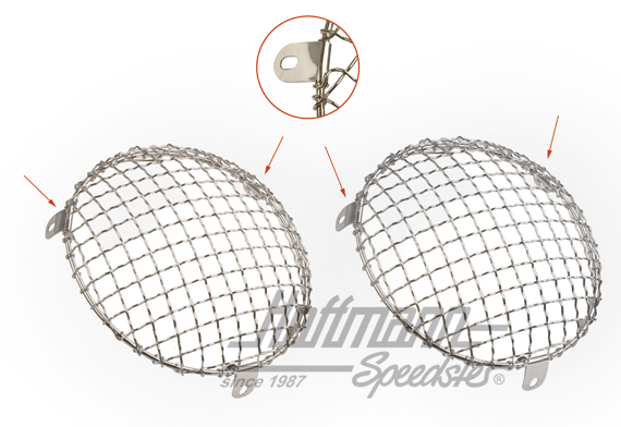 Gravel guards, headlight, 8.67- | HG 001 68VW | 020-4453-15