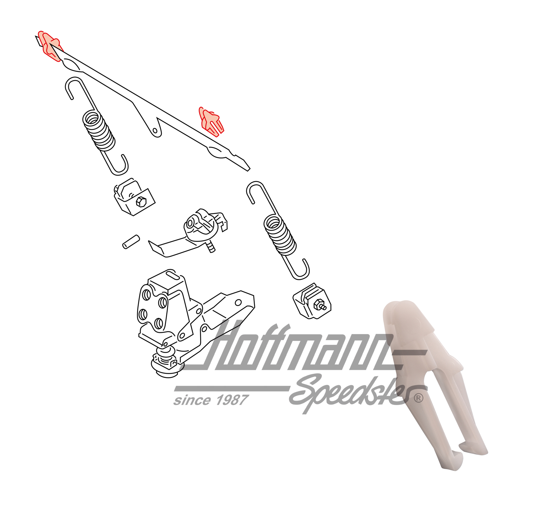 Retainer, spring, brake booster | 701 612 563 | 406-0820