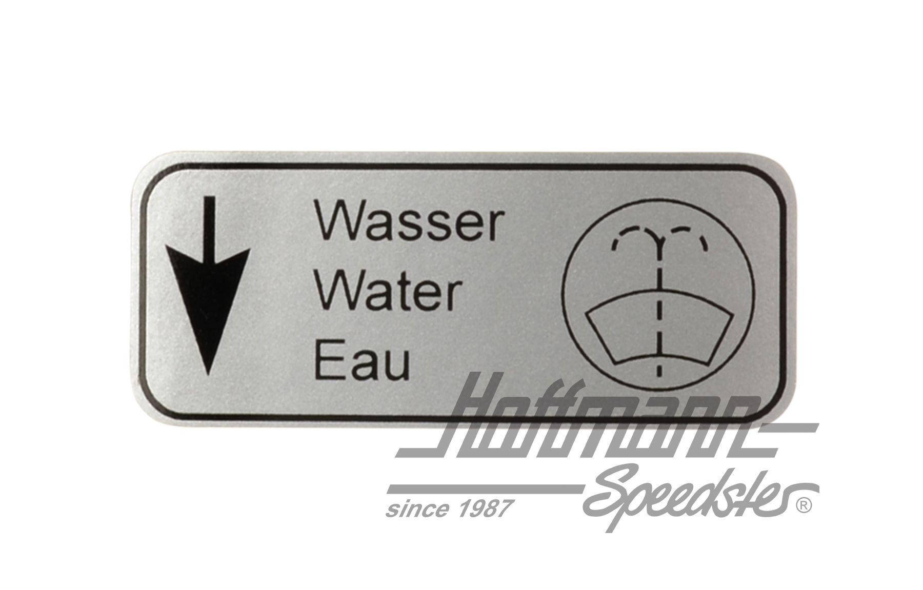 Sticker "water", washer tank | AC853976 | 021-0197-23