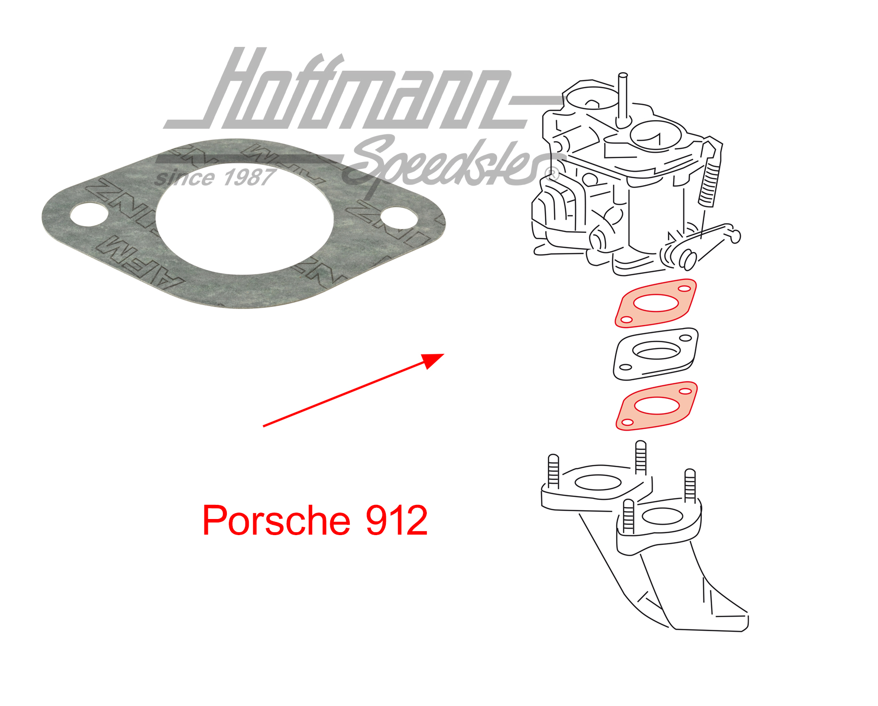 Gasket, carburetor base, 40 PII-4                                                                   