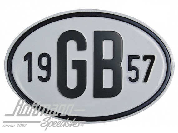 Nationality plate "GB", alu, with year 1957 |  | 020-2404-57
