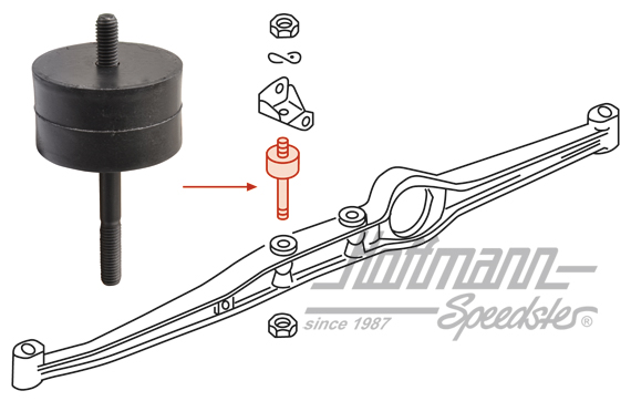 Engine mount, 912, 914/4, left/right, front | 039 199 231 | 600-1800