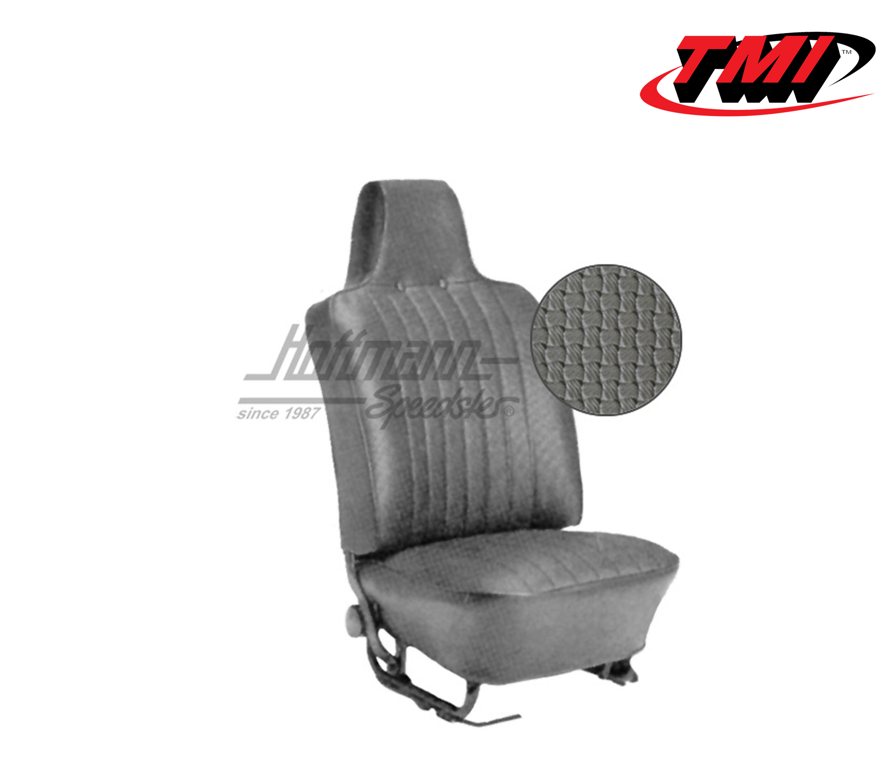 Seat upholstery, Conv., 69-72, Basketweave, grey | 43-1325-06 | 055-6135