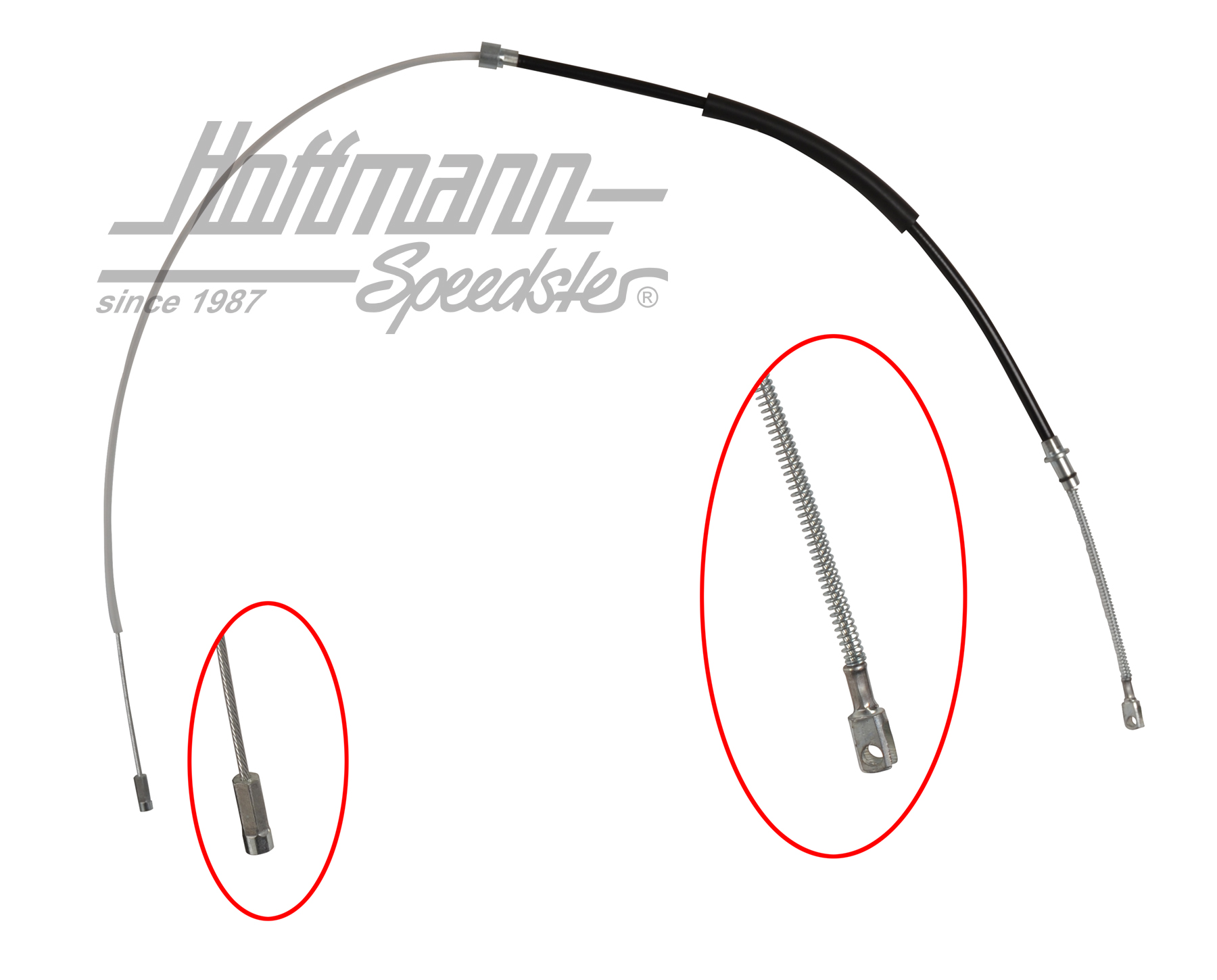 Hand-brake cable, Porsche 964, 89-94 | 964 424 551 03 | 522-1524