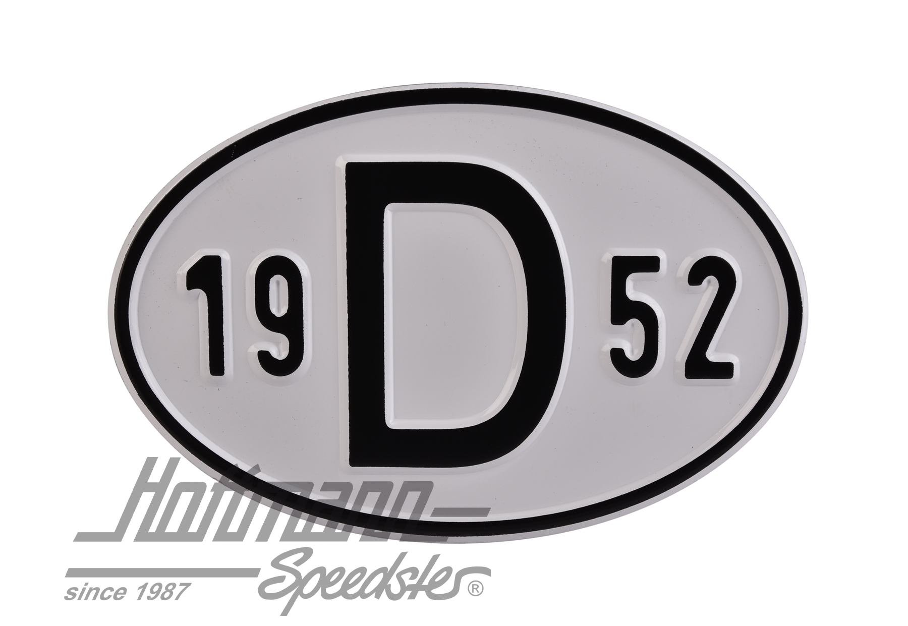 Nationality plate "D", alu, with year 1952 |  | 020-2396-52
