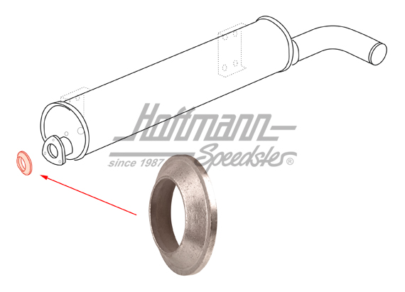 Sealing ring, exhaust tube/Y-pipe/catalyst | 357 253 137 | 320-3317-06
