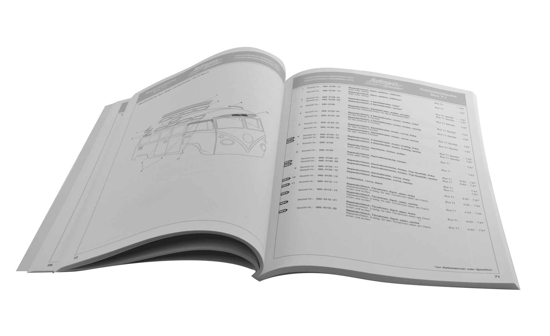 HOFFMANN SPEEDSTER CATALOG REPAIR PANELS 2020                                                       