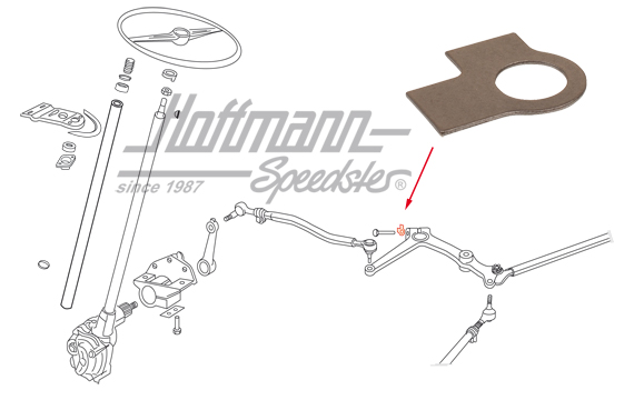 Tab washer, steering lever, -7.67 | 211 415 751 | 089-3083-24