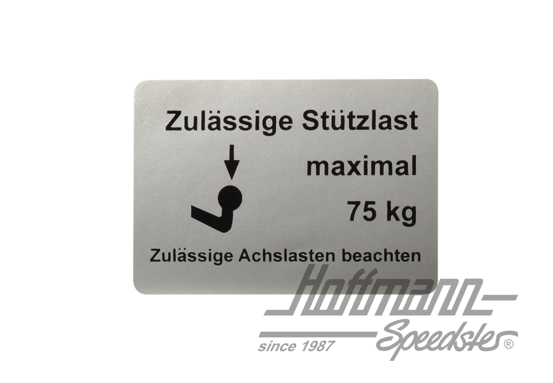 Sticker "Zulässige Stützlast", 75kg | AC853964 | 021-0199-13