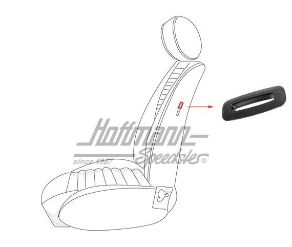 Cover, backrest stop,  66-70 | 113 881 607 | 055-7079-04