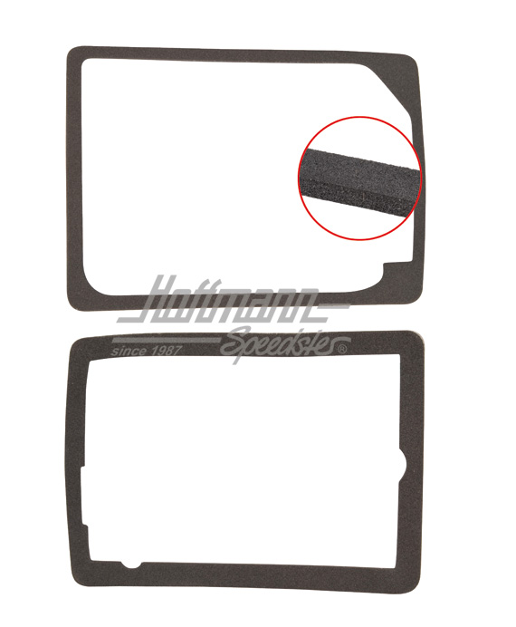 Seals, housing/turn indicator glass, Bus T2, front, right | 211 953 165 D right | 090-6281-02