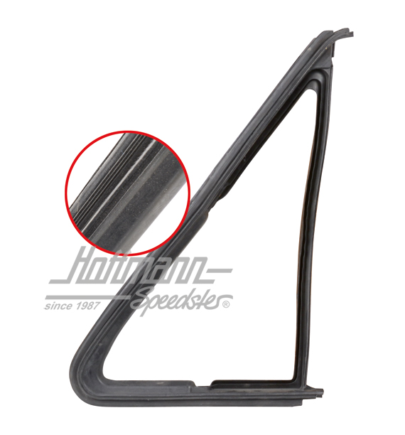 Vent-window seal, with groove, left | 255 837 625 | 350-5820-01
