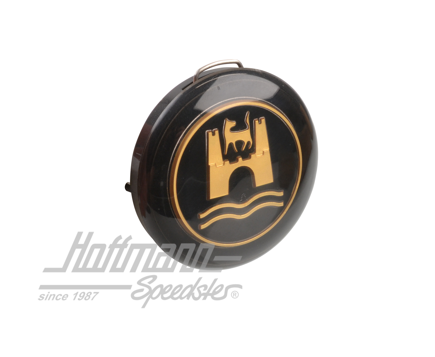 Horn button, black/gold, 8.59- | 113 415 669 BG | 020-1881-09