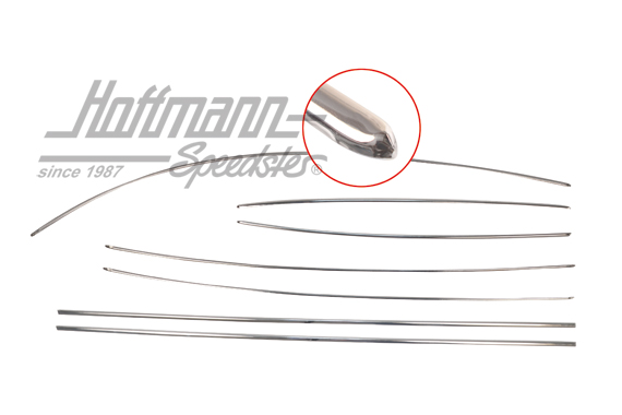 Body moulding set, -7.67, stainless steel | 113 898 111 | 020-2068-20