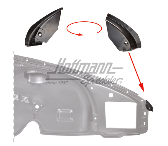 Corner panel, front, small, 911, 65-73, right | 901 501 304 00 | 590-0069-02