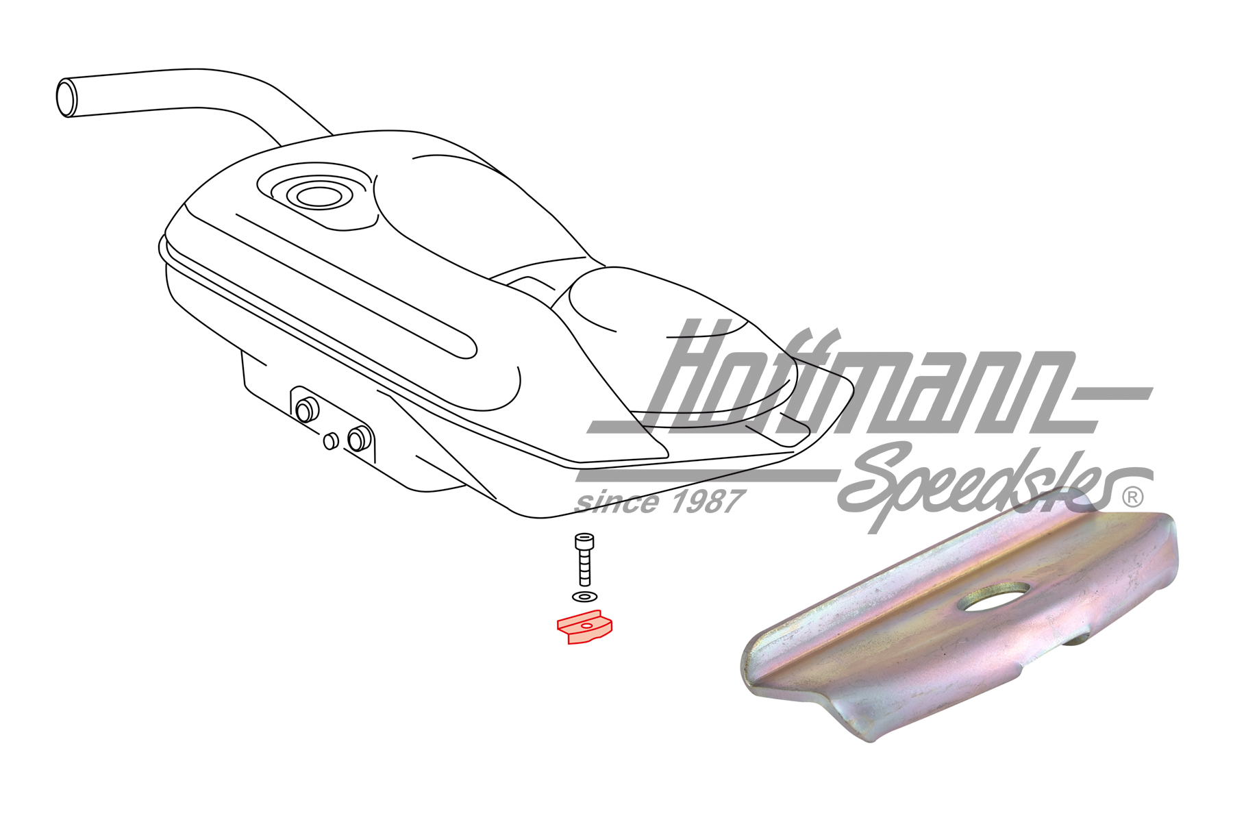 Bracket, fuel tank, 65-90 | 901 201 311 00 | 530-2207-50