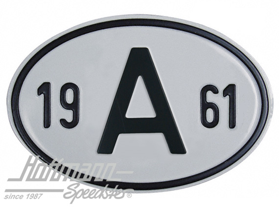 Nationality plate "A", alu, with year 1961 |  | 020-2398-61