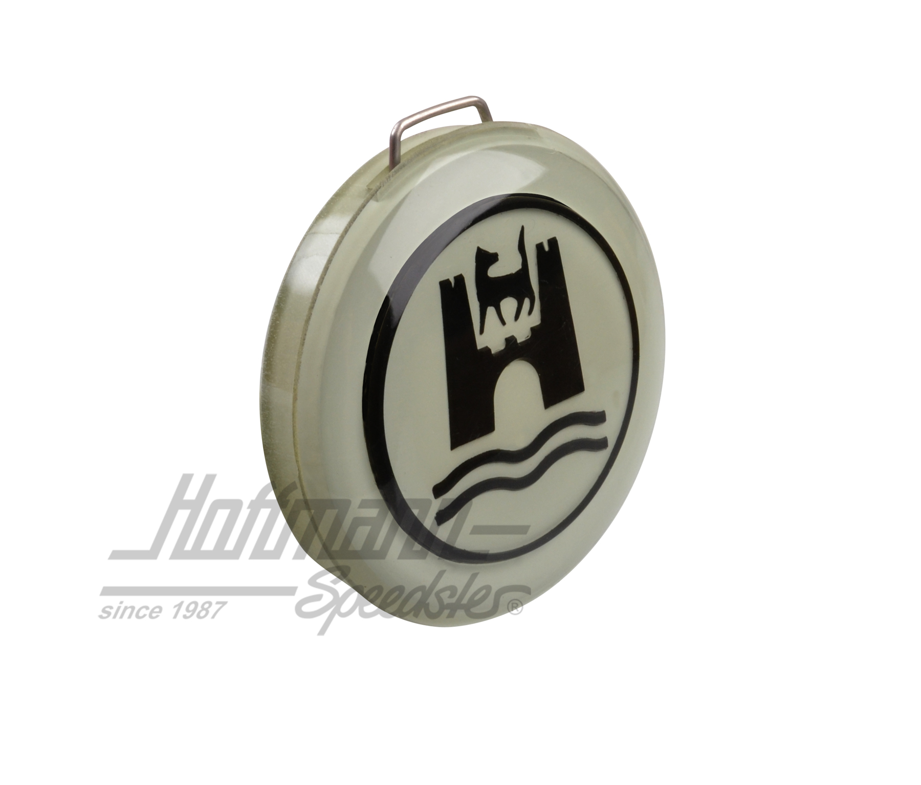 Horn button for horn ring, grey/black, 8.59- | 113 415 669 BW | 020-1881-08