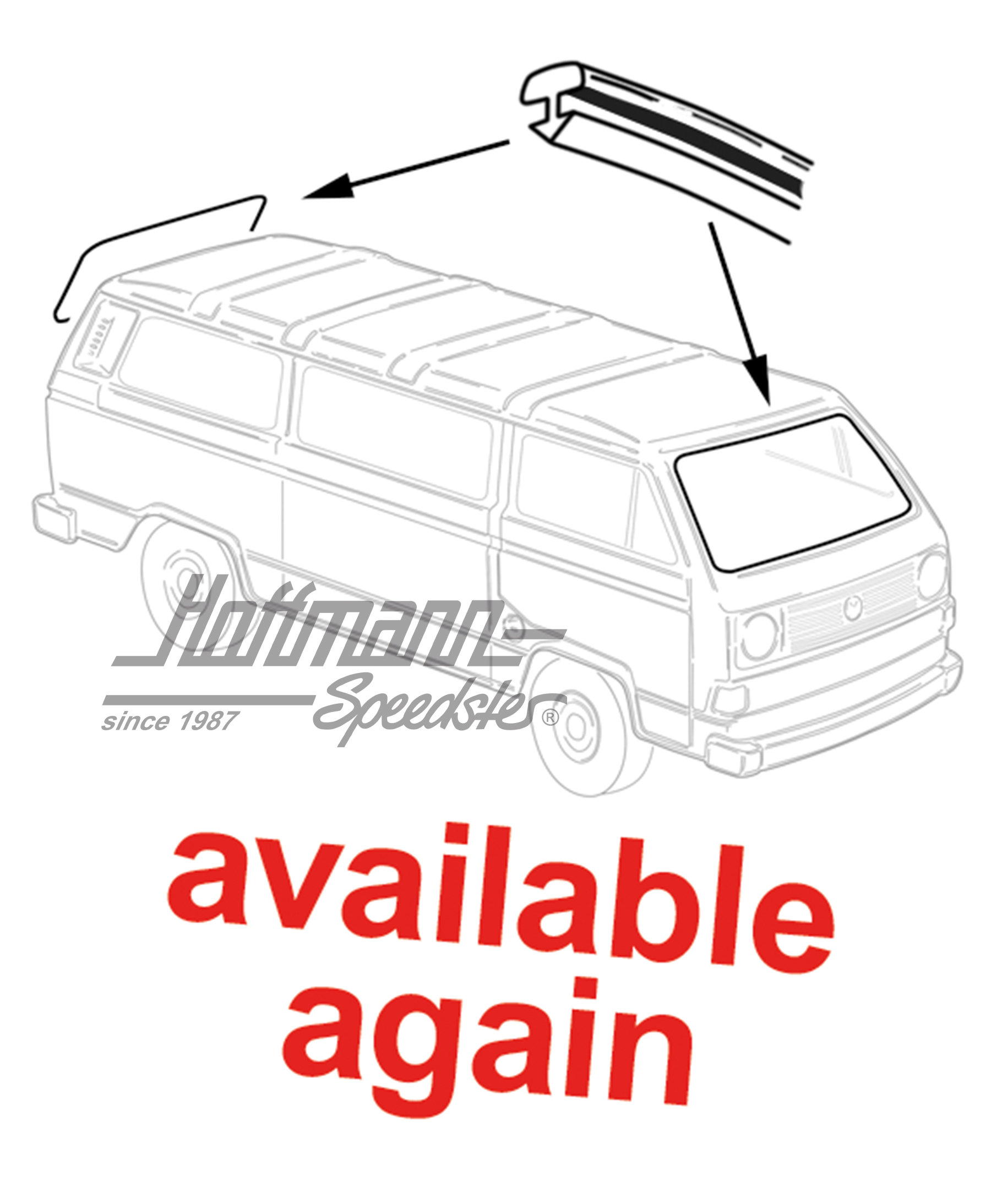 Trim beading, front- and rear window | 255 853 305/415 | 180-7210