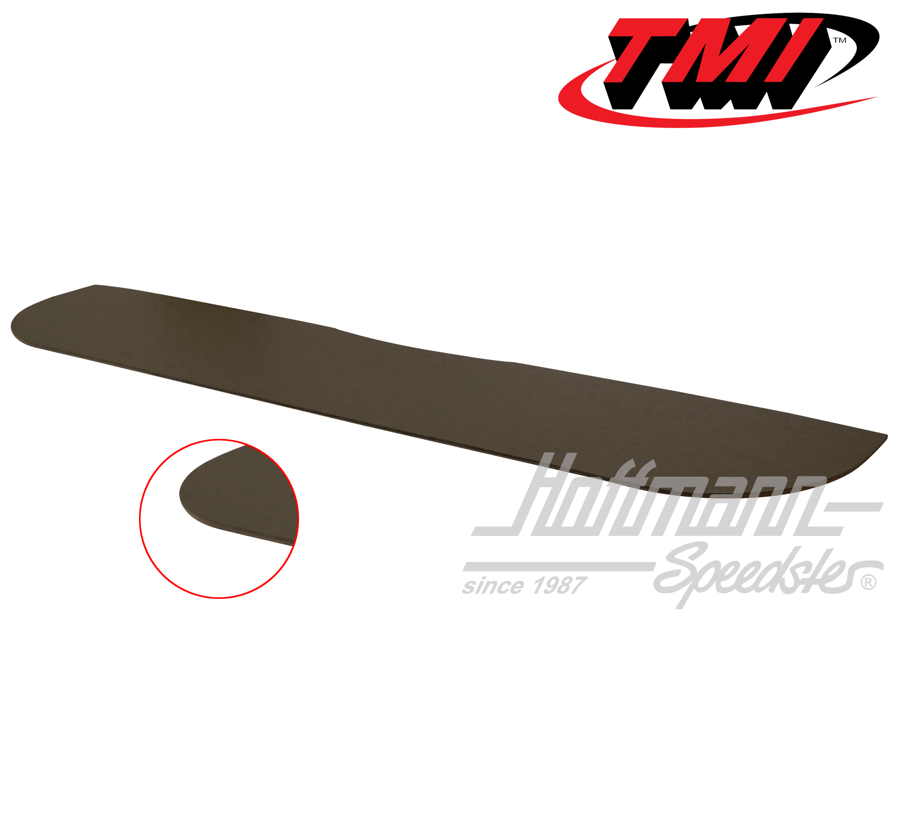 Bench backing panel, upper, .62-.67, black | 10-2140-11 | 098-0716-01