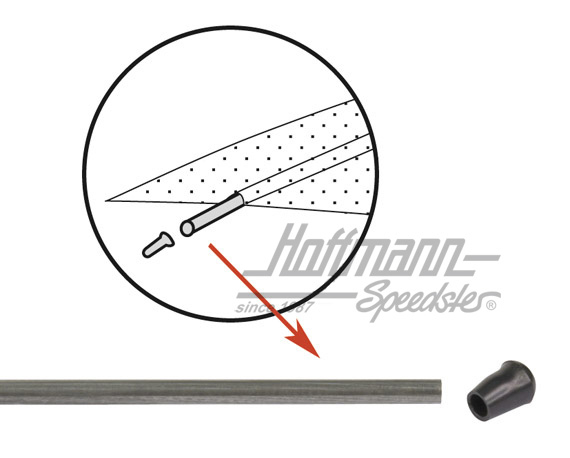 Headliner steel bow, caps included | 20-2011 | 098-0105