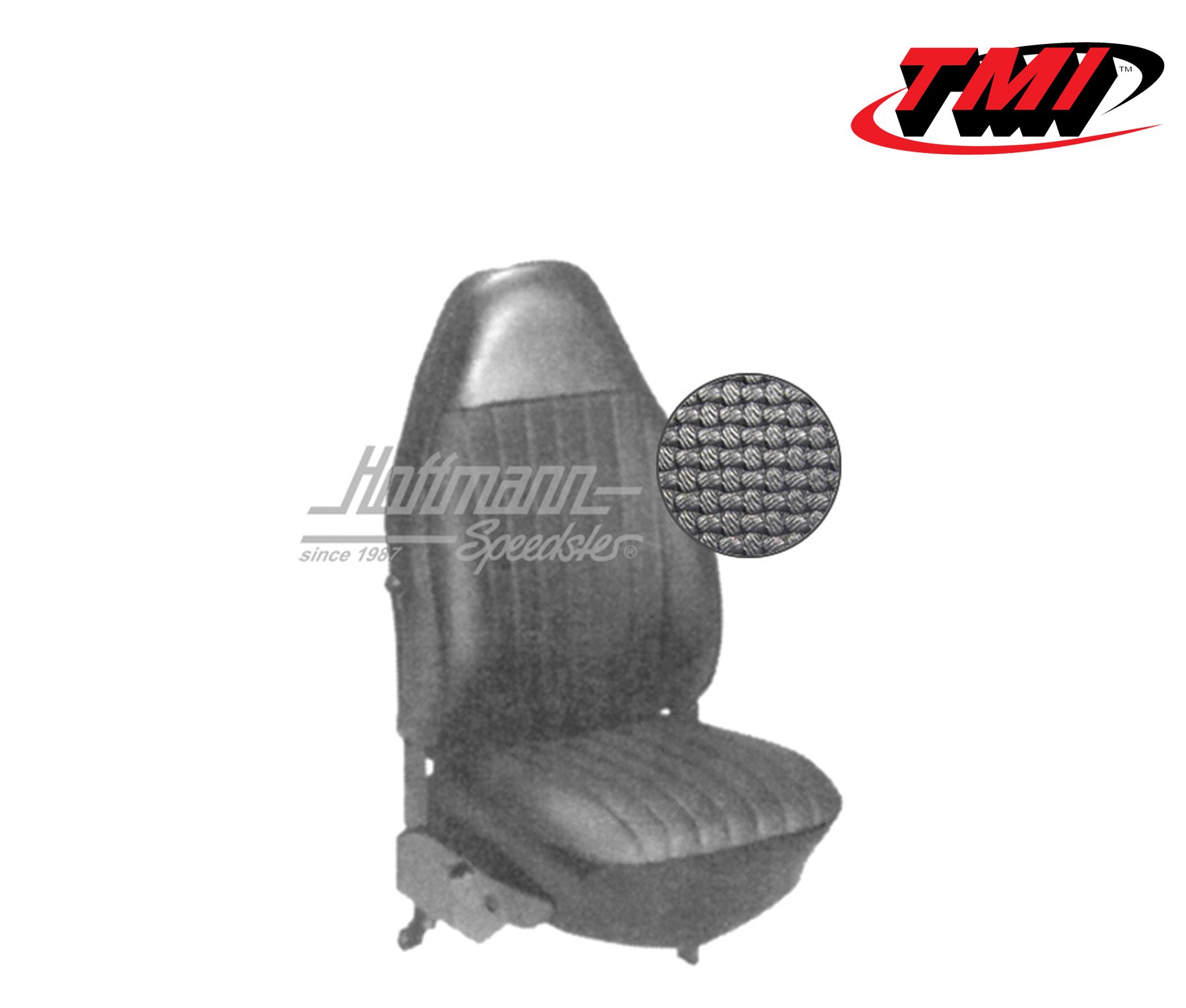 Seat upholstery, Sedan, 8.72-7.73, Basketweave, black | 43-1127-01 | 055-5240