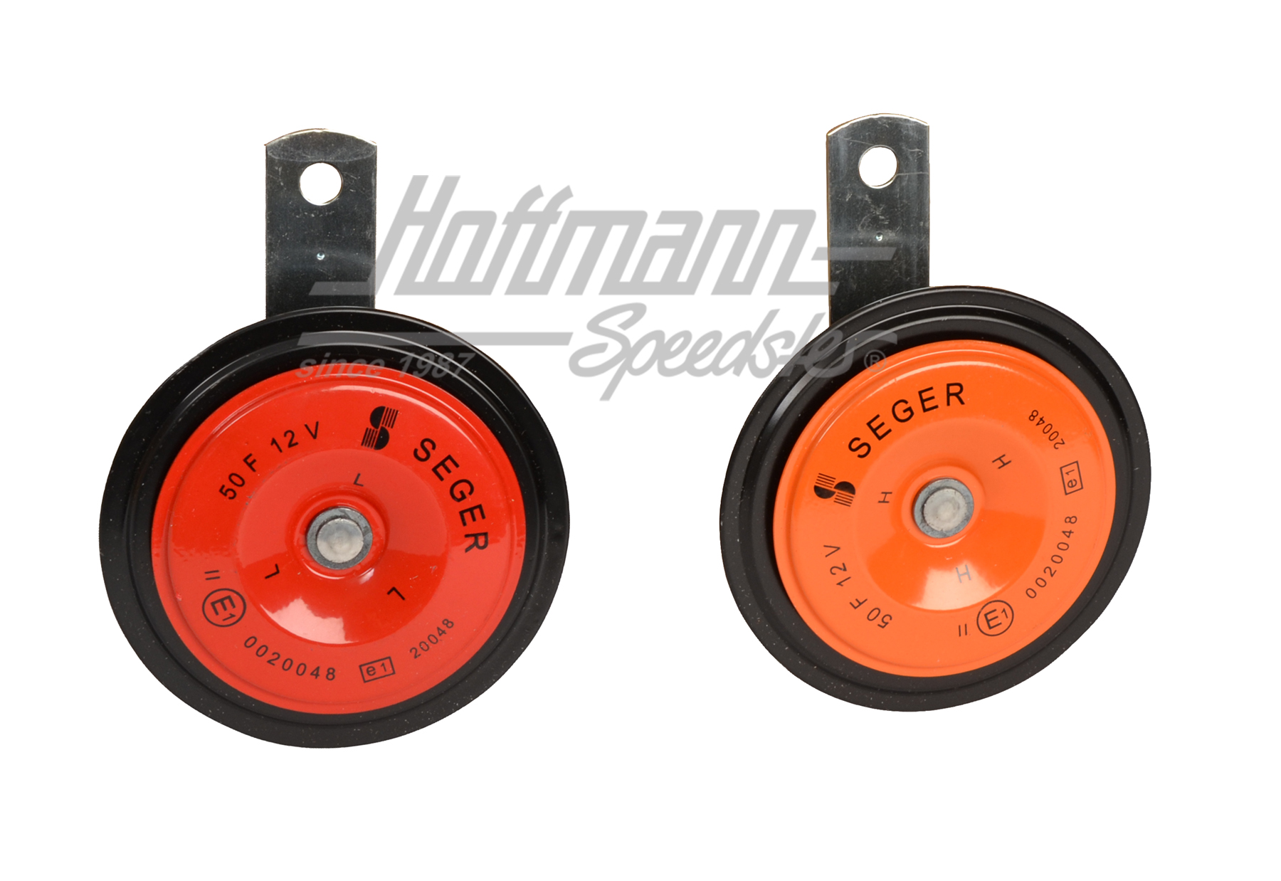 Horn, paire, 90mm, red/orange, 12V | 50FO 1200K | 200-8043