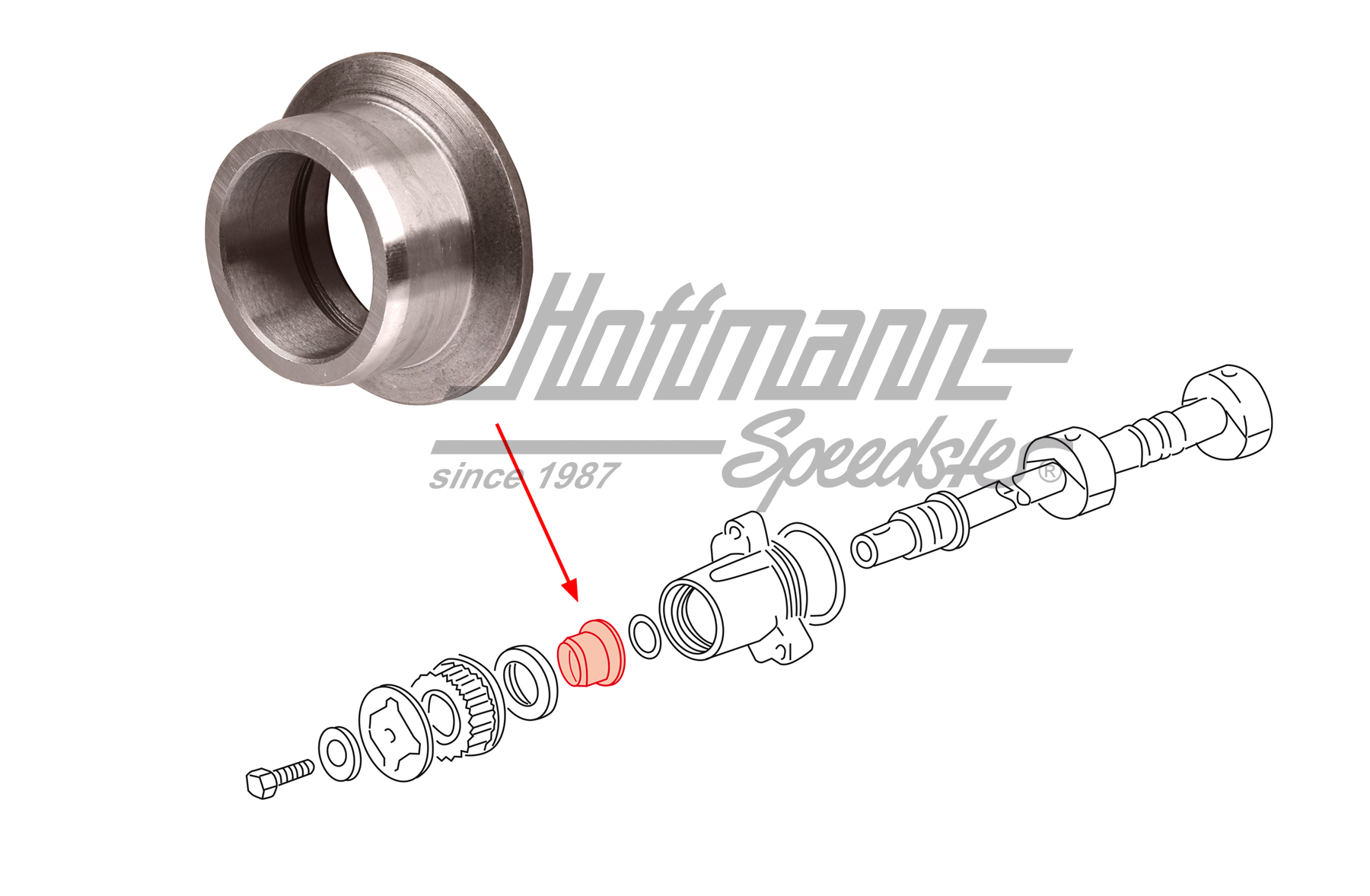 Spacer bushing, balance shaft, 924S/944                                                             