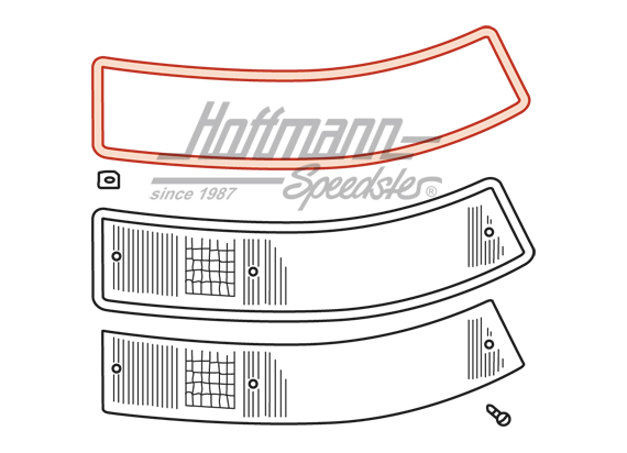 Seal, taillight, 911, 69-89, right                                                                  