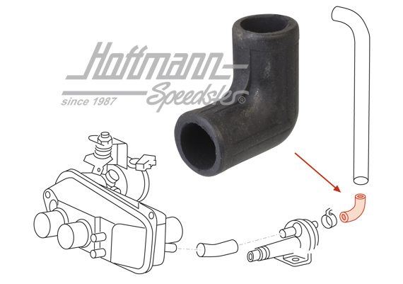 Connecting hose, auxiliary-air regulator | 022 129 637 | 092-0855-28