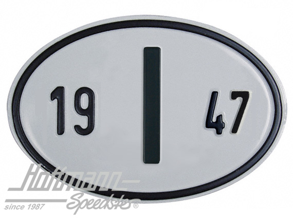 Nationality plate "I", alu, with year 1947 |  | 020-2402-47