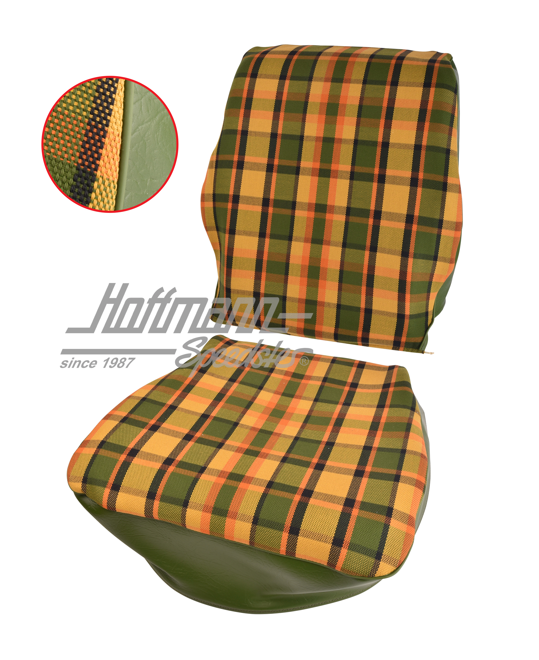 Seat cover, Westfalia, yellow/orange/green, 74-79 |  | 098-1272-59