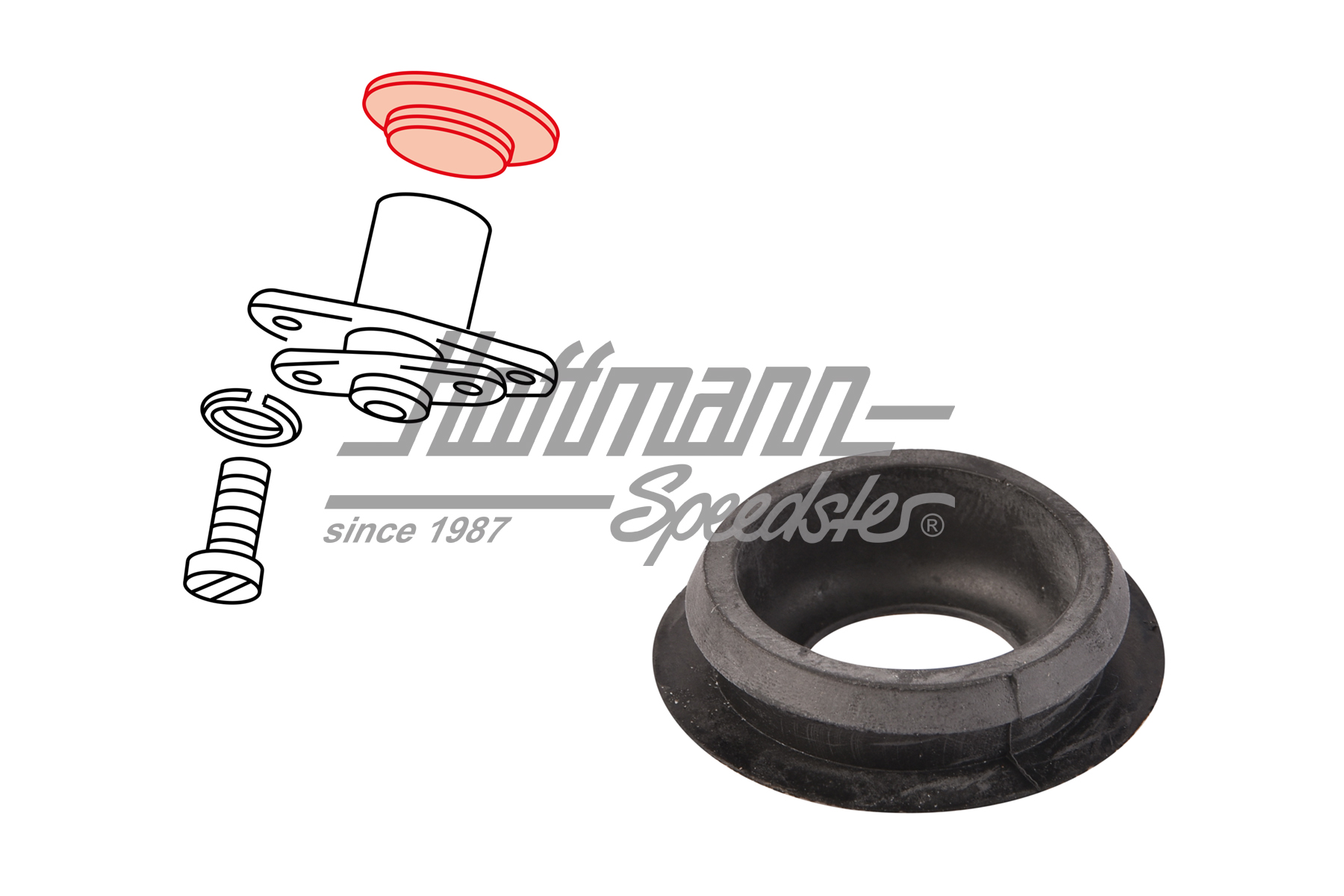Seal, hatchback lock, 924,944,968 | 477 827 529 A | 650-8401