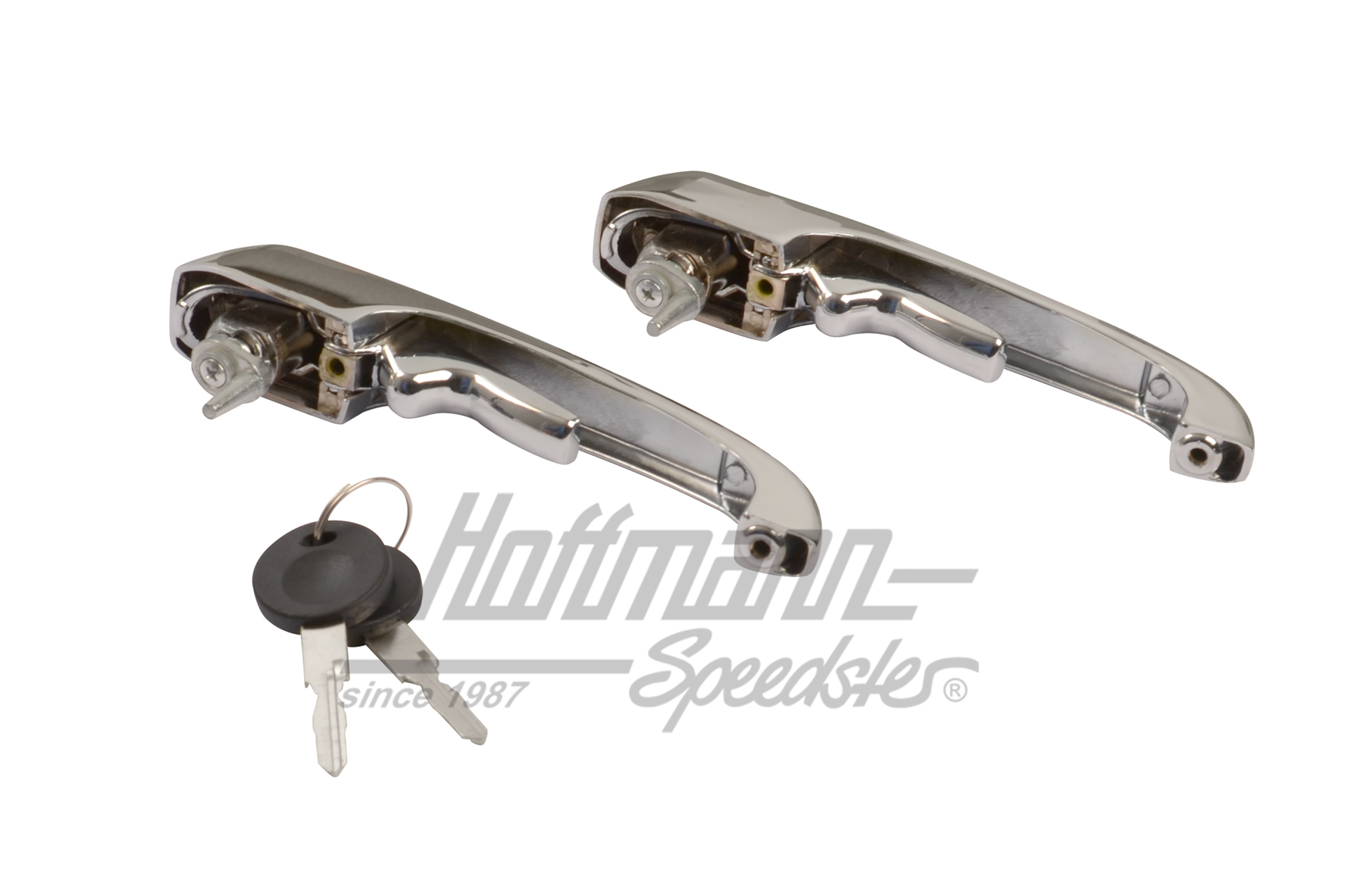 Door handles, 68-79, keyed alike, chromed                                                           