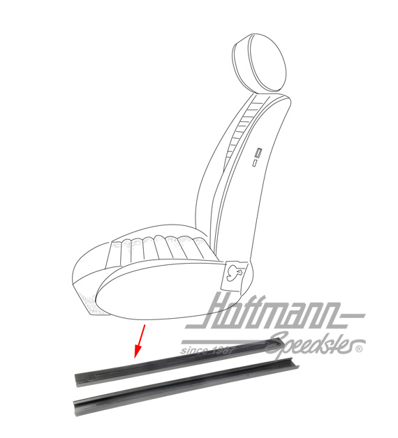 Seat guides, plastic, 8.70-7.72 | 113 881 213 | 055-5018