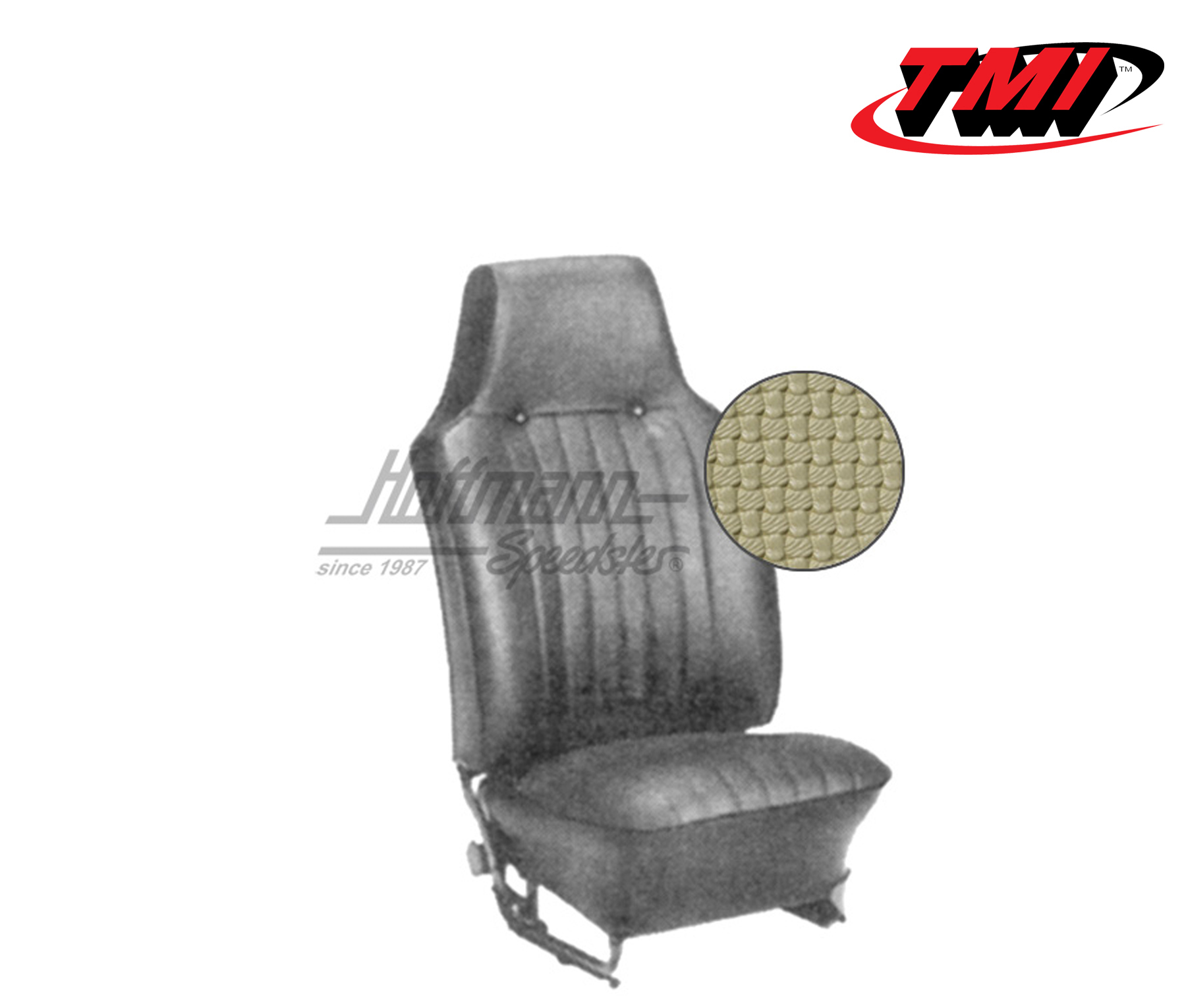 Seat upholstery, Conv., 8.67-7.69, Basketweave, beige | 43-1324-04 | 055-6730