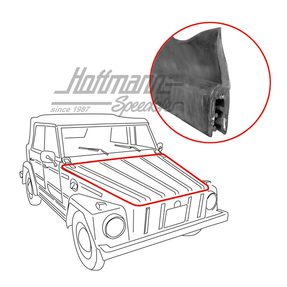 Front hood seal, Type 181 (thing), 69-79 | 181 823 705 | 080-2980