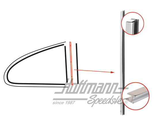 Cover, vent wing, 55-59, right | 143 847 340 | 060-0418-02
