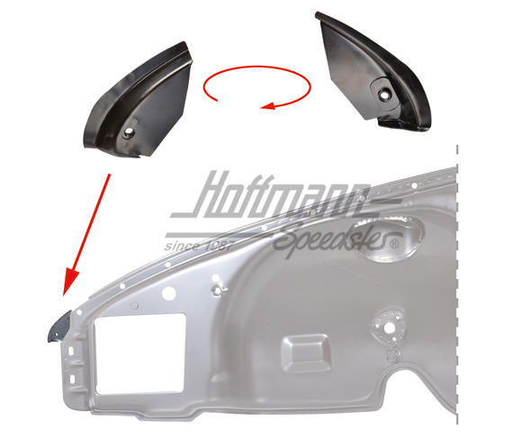 Corner panel, front, small, 911, 65-73, left | 901 501 303 00 | 590-0069-01