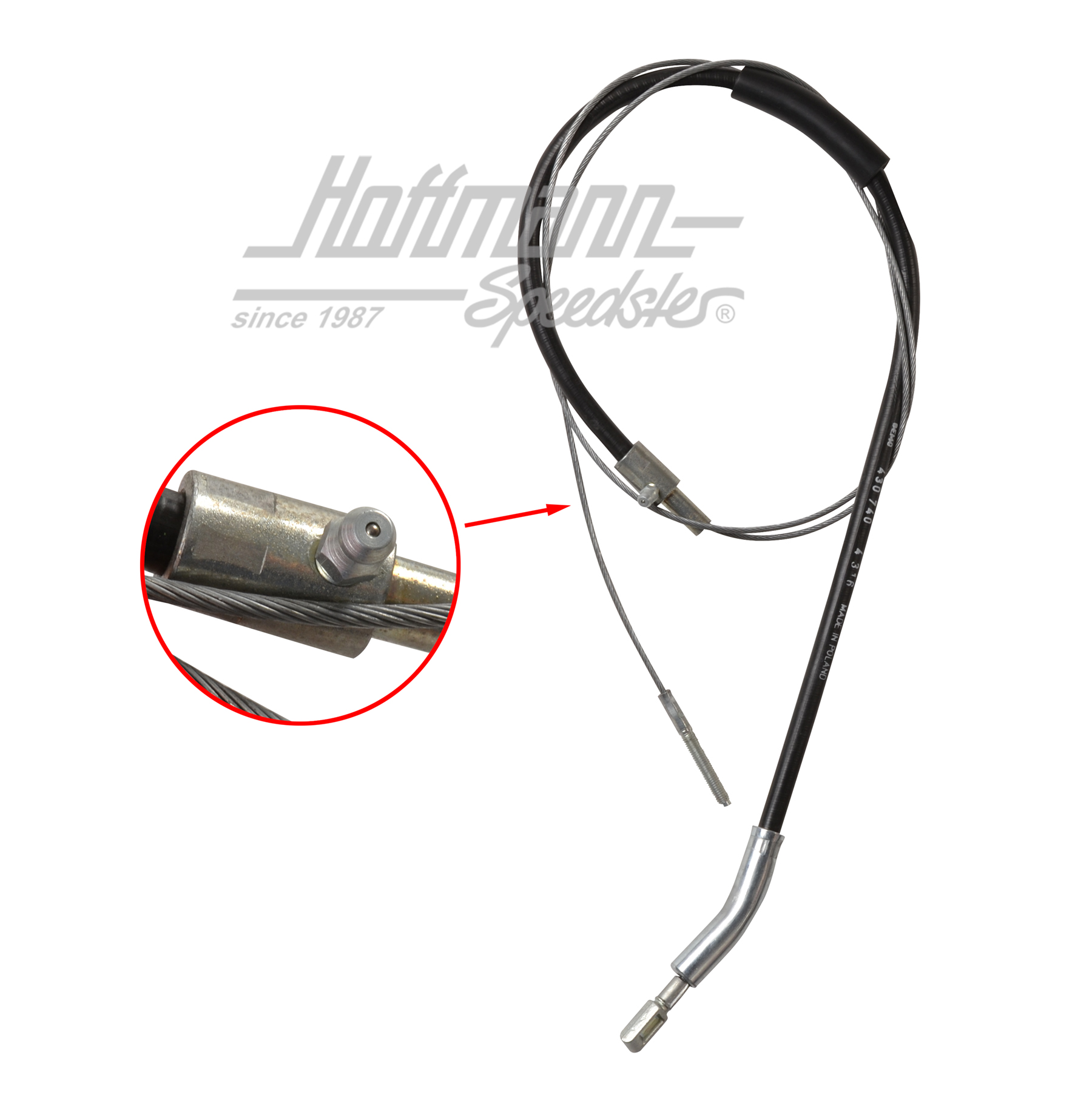 Hand-brake cable, 8.55-7.57, 1916mm, Top Quality | 113 609 721 B | 020-4096-05