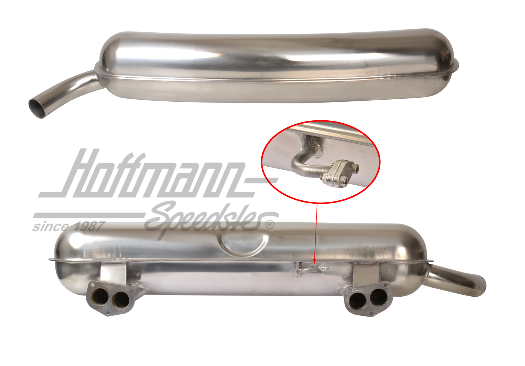 Exhaust, stainless steel, 912E, USA                                                                 