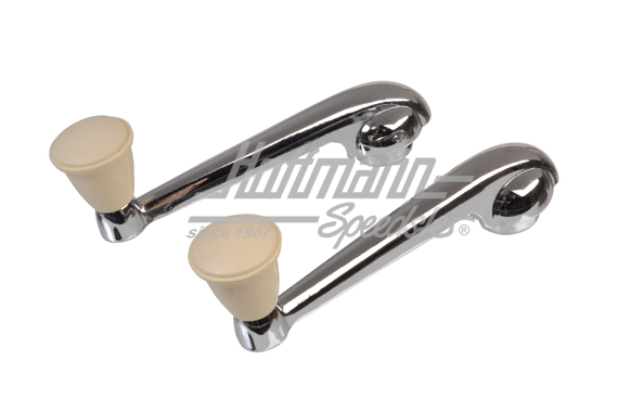 Window winder, chromed/white, -7.67 | 113 837 581 D | 020-2372