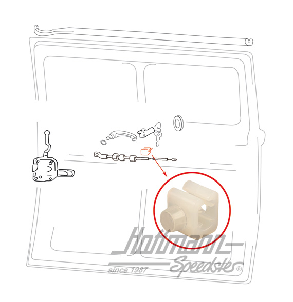 Clamp, pull rod, sliding door | 211 843 663 | 097-1035-20