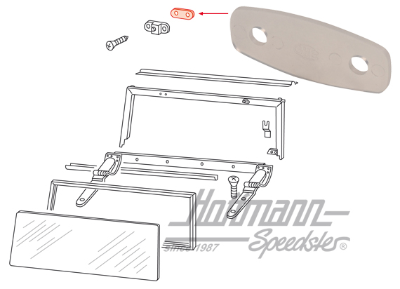 Seal, locking device, windshield, upper | 181 847 459 | 080-2854-20