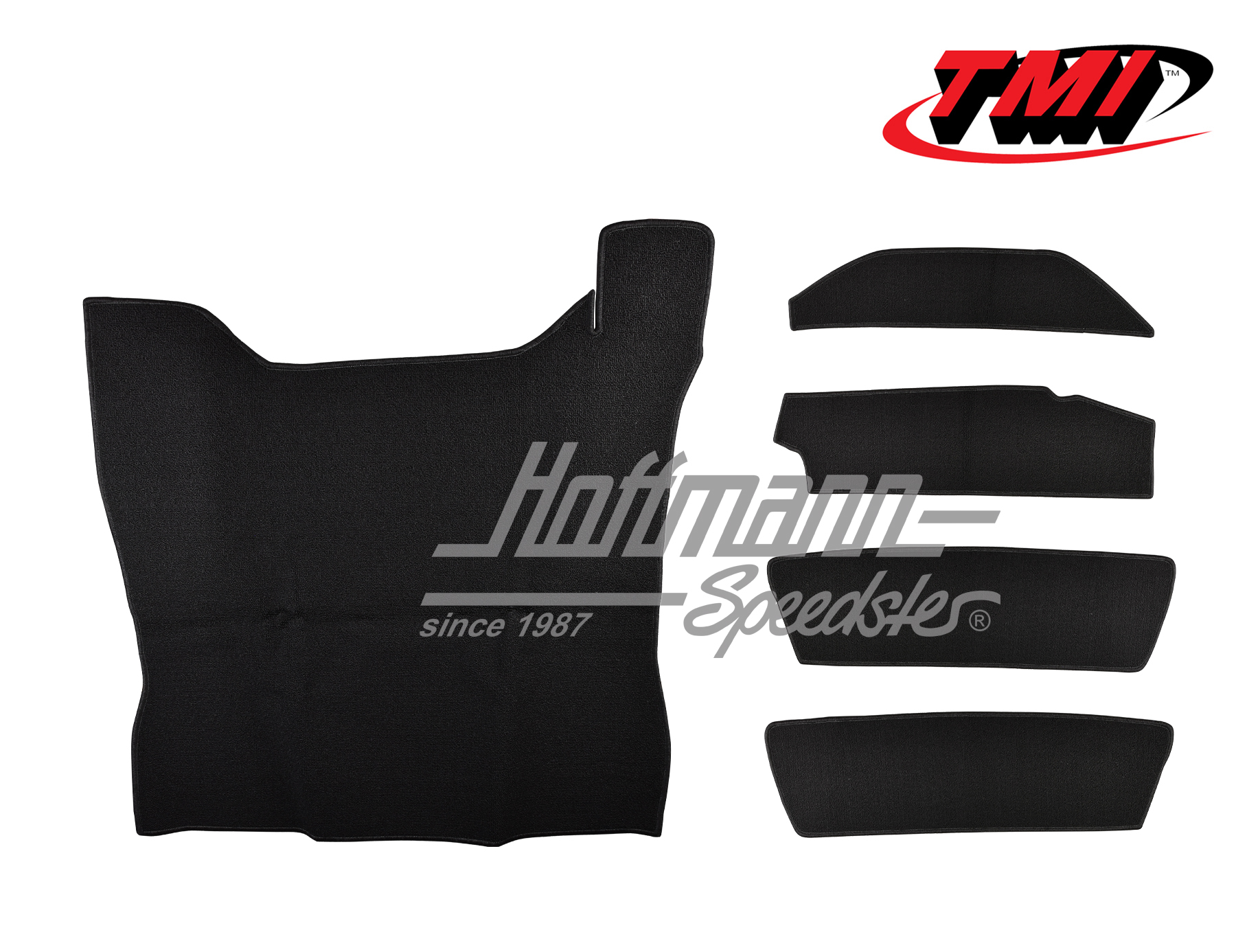 Carpet set, luggage compartment, front, 8.70-7.73, black | 34-T3058-301 | 069-9683