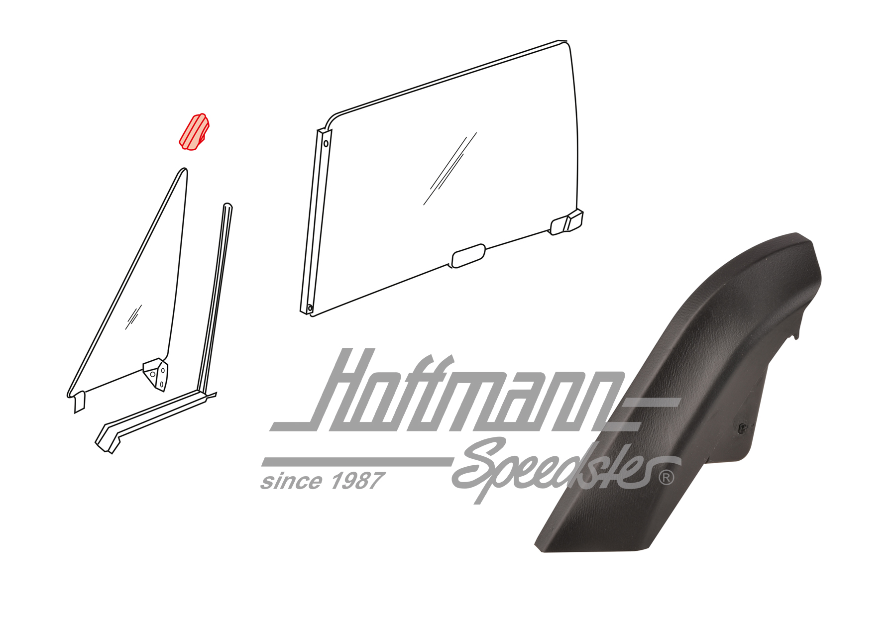 Protective cap, triangular window, 914, 8.69-7.76 | 914 542 017 10 | 600-8423-10