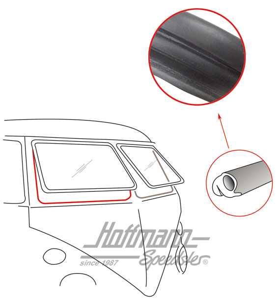 Front window seal, Bus T1, Safari, right | 211 847 541 B | 089-0032-02