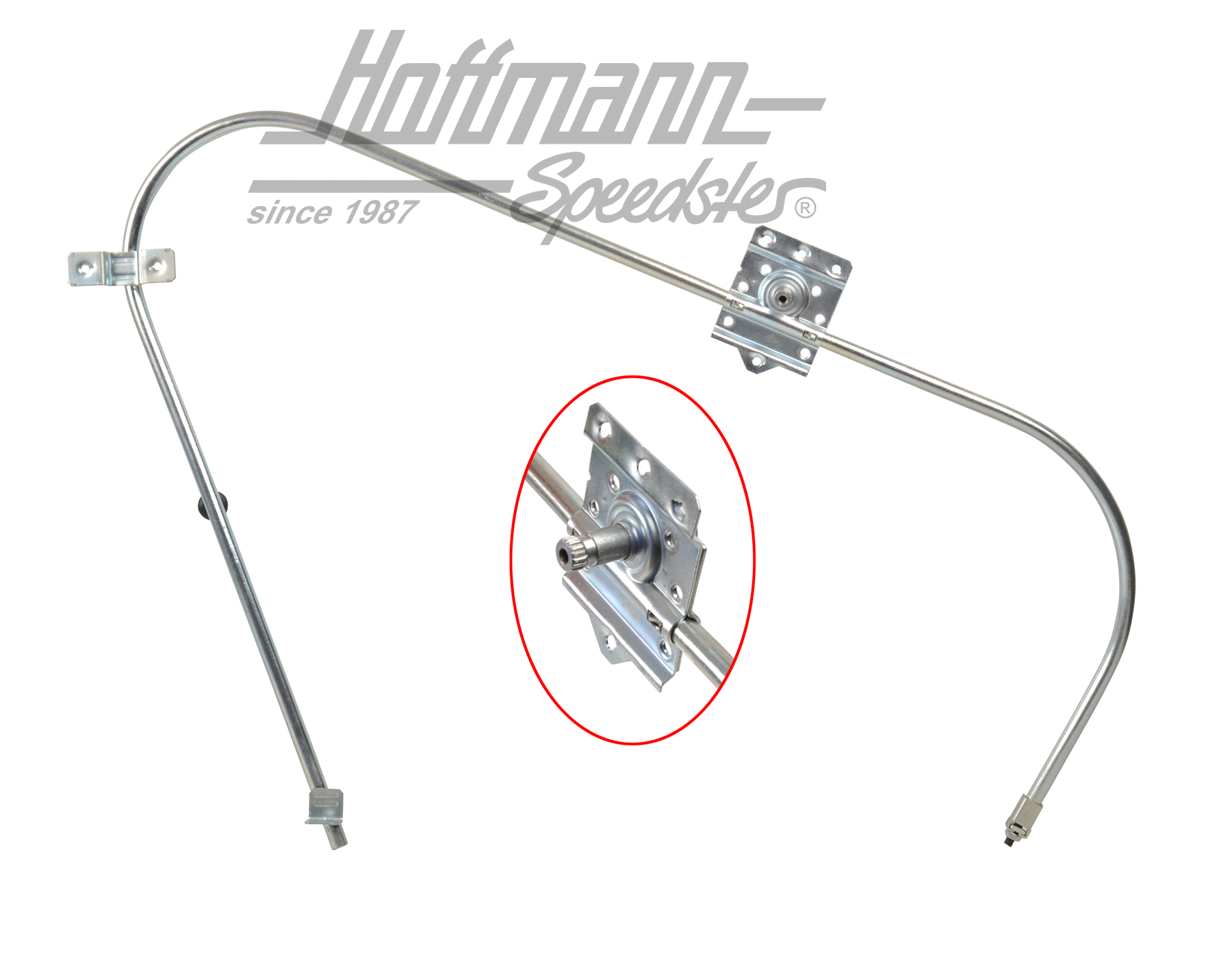 Window regulator, Porsche 914, 8.69-7.72, left                                                      