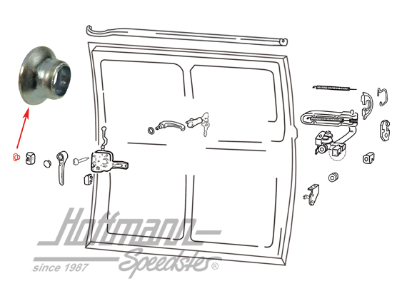 Sleeve/buffer, sliding door | 251 843 475 | 097-1041-14