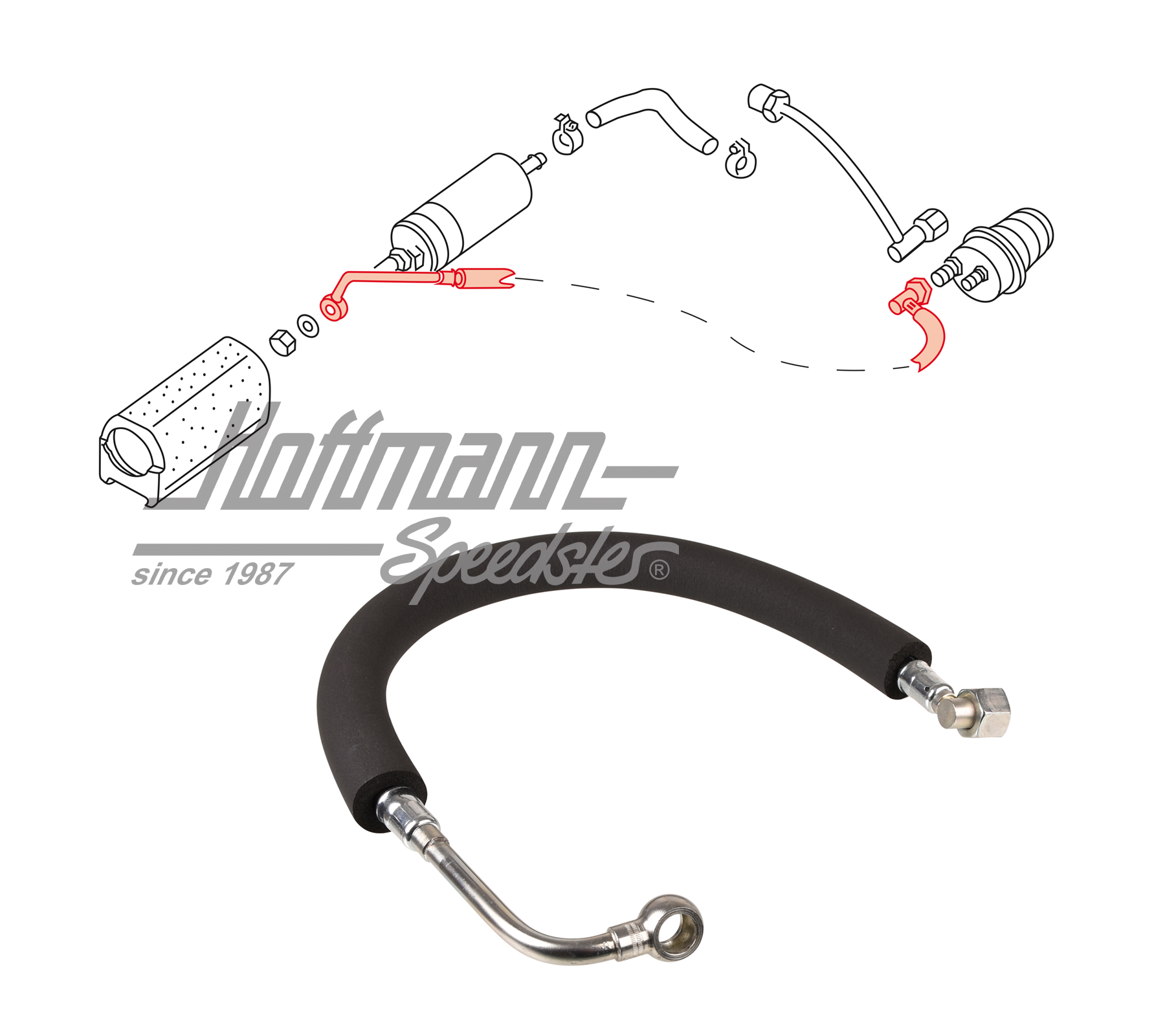 Fuel line, pressure accumulator, Golf 1 GTI | 171 201 220 D | 110-2370-15